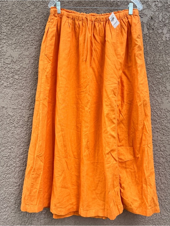 Abercrombie & Fitch Dresses & Skirts - Abercrombie & Fitch Linen Skirt Large NWT Lightweight Summer Midi Elastic Waist